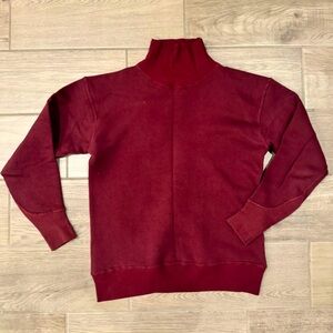 Warehouse & Co Duck Digger turtle mock neck oxblood sweatshirt 38